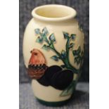Moorcroft small fruit vase H: 12 cm. P&P Group 1 (£14+VAT for the first lot and £1+VAT for