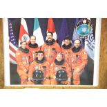 Loren Shriver NASA astronaut, framed signed space shuttle mission photograph, 22 x 18 cm, with CoA