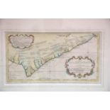 Early Dutch hand coloured map of the African coast. 45 x 27 cm. P&P Group 3, will be sent without