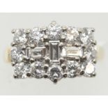 Ladies 18ct gold 2.00ct fancy high grade diamond ring, RRP £5,000.00. P&P Group 1 (£14+VAT for the