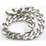 Gents silver curb bracelet, 34g. P&P Group 1 (£14+VAT for the first lot and £1+VAT for subsequent