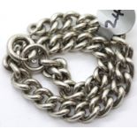 Antique silver watch chain bracelet. P&P Group 1 (£14+VAT for the first lot and £1+VAT for