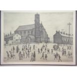 Lawrence Stephen Lowry (1887-1976) Ltd Edition print 306/500, St Marys Beswick, signed in pencil