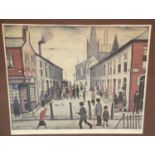 Lawrence Stephen Lowry 1887-1976 un numbered Ltd Edition of 850 print with gallery blind stamp,