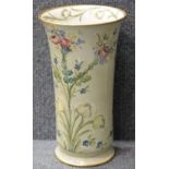 Moorcroft Macintyre vase in the Celadon Poppies pattern. Signed W Moorcroft with Macintyre stamp. H: