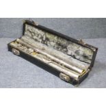 Boosey and Hawkes Regent cased flute, serial number 353526. P&P Group 1 (£14+VAT for the first lot