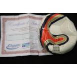 Marcus Rashford signed miniature Mitre football, with COA from Chaucer Auctions. P&P Group 2 (£18+