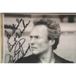 Clint Eastwood, framed signed photograph, 16 x 11 cm, with no CoA. P&P Group 2 (£18+VAT for the