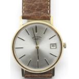 Gents 9ct gold Rotary wristwatch with 17 jewel movement. P&P Group 1 (£14+VAT for the first lot