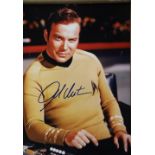 William Shatner, framed signed photograph, 20 x 25 cm, with CoA from Alpha Memorabilia. P&P Group