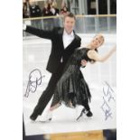 Jane Torville & Christopher Dean, signed photograph 20 x 25 cm with COA from Chaucer Auctions. P&P