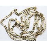 9ct gold fancy neck chain, L: 58 cm, 7.6g.