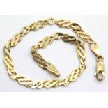 9ct gold link bracelet, L: 17 cm, 3.8g. P&P Group 1 (£14+VAT for the first lot and £1+VAT for