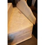 4'6 divan double bed by D&G beds with headboard. This lot is not available for in-house P&P,