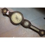 Walnut cased banjo barometer. P&P Group 3, (£25+VAT for the first lot and £5+VAT for subsequent