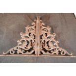 Pair of cast iron shelf brackets, 20 x 28 cm. P&P Group 2 (£18+VAT for the first lot and £2+VAT