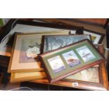 Large collection of framed and glazed prints and pictures. This lot is not available for in-house