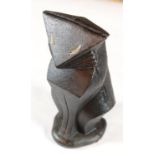 Heavy cast iron Art Deco doorstop, H: 26 cm. P&P Group 2 (£18+VAT for the first lot and £2+VAT for