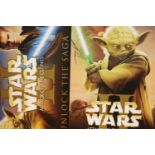 Star Wars Attack of the Clones, two cardboard cinema advertising displays, each 90 x 50 cm. This lot