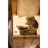 19 boxed collectors plates including canal scenes. P&P Group 3 (£25+VAT for the first lot and £5+VAT