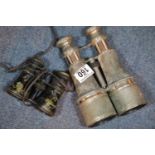 SOLD FOR THE NHS Two pairs of vintage binoculars. P&P Group 2 (£18+VAT for the first lot and £2+