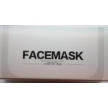 Unopened pack of 50 facemasks. P&P Group 1 (£14+VAT for the first lot and £1+VAT for subsequent