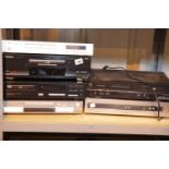 Six mixed DVD, video and CD player recorders. This lot is not available for in-house P&P, please
