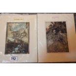 Two Arthur Rackham prints, 18 x 12 cm. P&P Group 1 (£14+VAT for the first lot and £1+VAT for