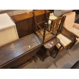 Collection of mixed furniture including dining table and chairs. This lot is not available for in-