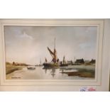 JOHN SNELLING pair of coastal scene watercolours, 42 x 28 cm. P&P Group 2 (£18+VAT for the first lot