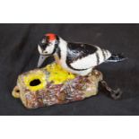 Cast iron greater spotted woodpecker door knocker, H: 20 cm. P&P Group 2 (£18+VAT for the first