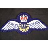 Large cast iron RAF sign, L: 34 cm. P&P Group 2 (£18+VAT for the first lot and £2+VAT for subsequent