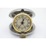 Stainless steel Dalvey alarm clock unchecked. P&P Group 1 (£14+VAT for the first lot and £1+VAT