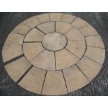 Circular stone patio set. This lot is not available for in-house P&P, please contact the office