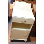 Two bedside cabinets with drawer and cupboard, 75 x 40 x 30 cm. This lot is not available for in-