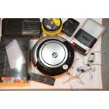 Mixed lot of electrical items to include robot vacuum cleaner, cassette players and a radio. P&P