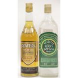 Bottle of Powers gold label Irish whiskey 70cl and a bottle of Knockeen irish poteen 1lt. P&P