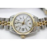 Rolex ladies Oyster Perpetual steel and gold cased wristwatch, mid 1970's model no. 6917, the