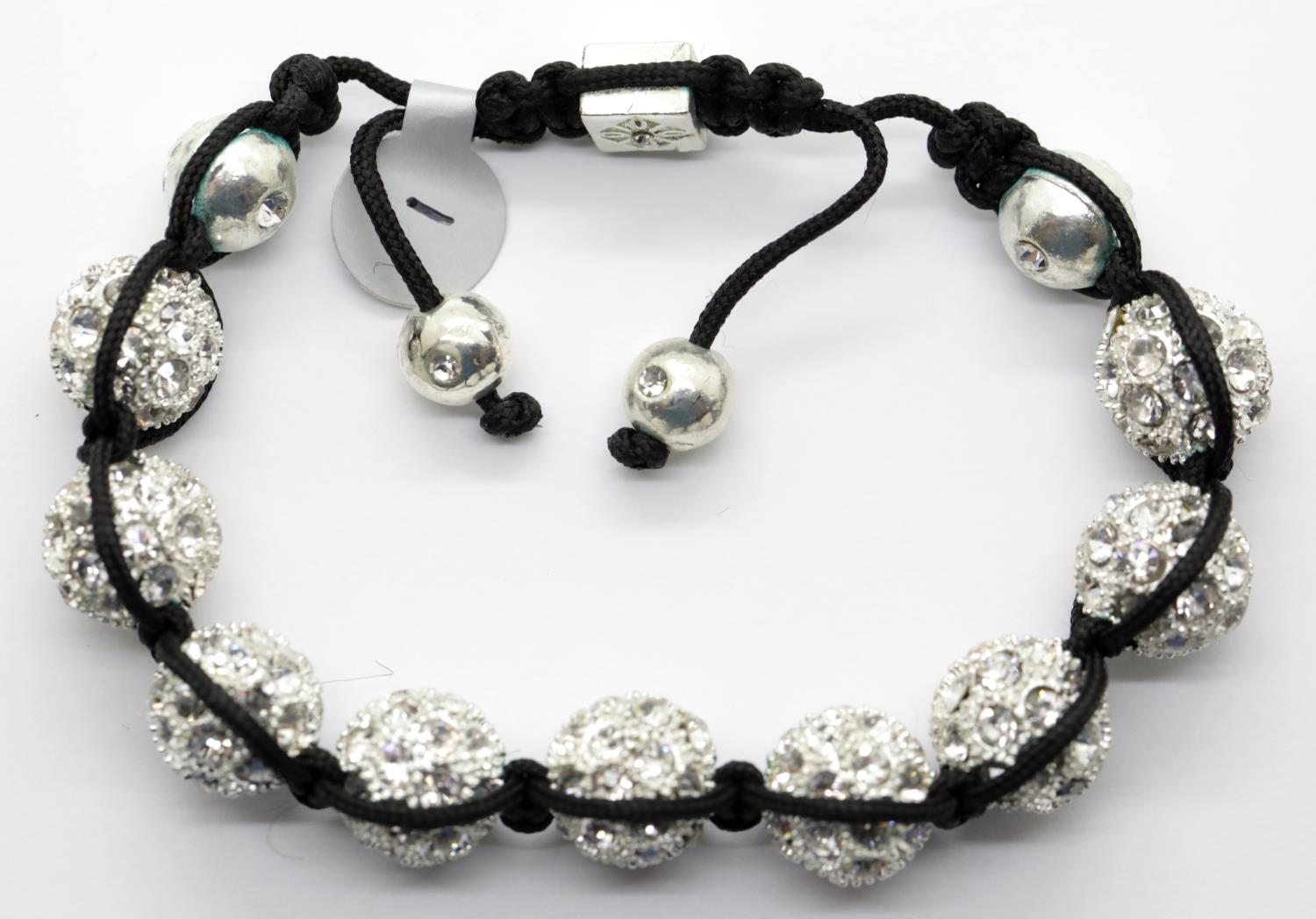 Ladies Shamballa style bracelet. P&P Group 1 (£14+VAT for the first lot and £1+VAT for subsequent