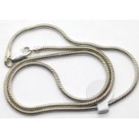 Silver snake chain, L: 41 cm. P&P Group 1 (£14+VAT for the first lot and £1+VAT for subsequent lots)