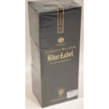 Boxed bottle of Johnnie Walkers Blue Label scotch whisky 70cl 4% Vol. P&P Group 2 (£18+VAT for the