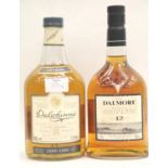 The Dalmore 12 year single malt scotch whisky 70cl 40% vol, Dalwhinnie single malt whisky 1tr 43%