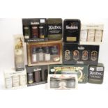 Collection of Scotch whisky miniatures including Ardbeg, Glenfiddich, The Balvenie and others. P&P