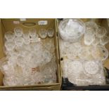Large collection of mixed crystal including drinking glasses, dessert bowls etc. This lot is not