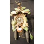 German cuckoo clock with weights. P&P Group 3 (£25+VAT for the first lot and £5+VAT for subsequent