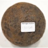 Large Civil War period 22lb cannonball, found near Lincoln. P&P Group 3 (£25+VAT for the first lot