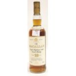 The Macallan 10 year old single Highland malt scotch whisky, 70cl 40% vol. P&P Group 2 (£18+VAT