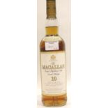 The Macallan 10 year old single Highland malt scotch whisky 70cl 40% vol. P&P Group 2 (£18+VAT for