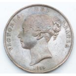 Victoria young head copper penny 1855 in good condition. P&P Group 1 (£14+VAT for the first lot