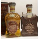 Bottle Cardhu 12 year old single malt in card box 1ltr and a souvenir bottle Cardhu 12 year old,